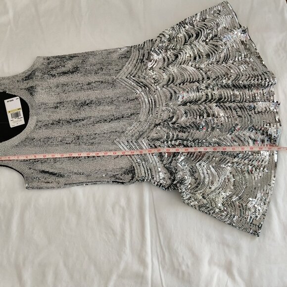 Micheal Kors  Silver Sequin Party Dress Size 4 - Picture 9 of 9